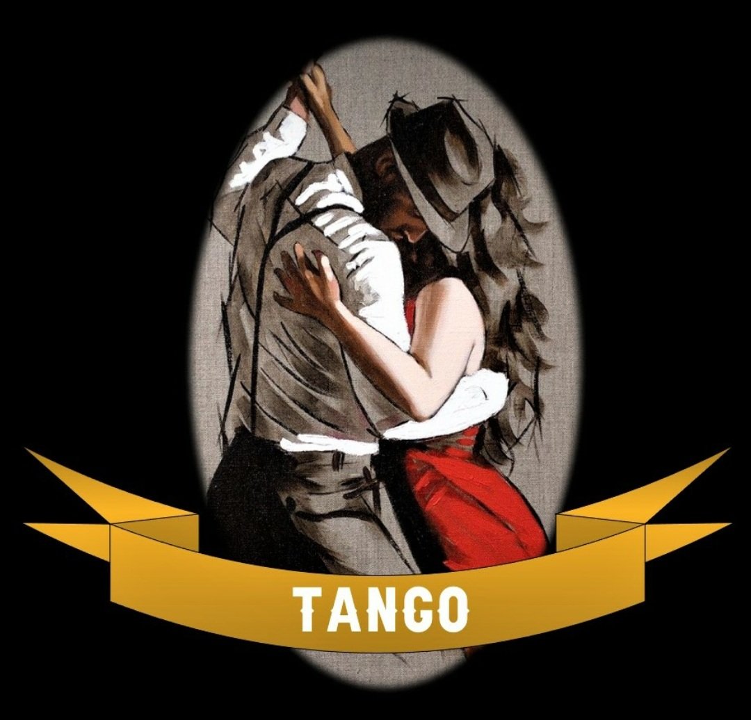 Illustration of a couple dancing tango