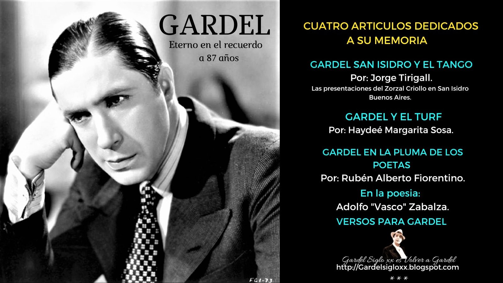 87 años del fallecimiento de Carlos Gardel